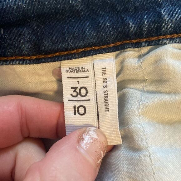 LOFT Medium Wash The 90's Straight Jeans Size 30 / 10 Tall - Picture 8 of 9